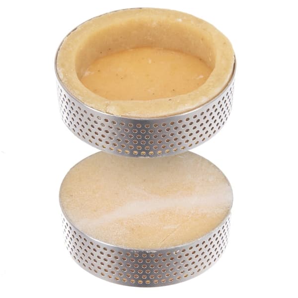 Mini-tårtformset, perforerat stål, 7 cm, 6-pack