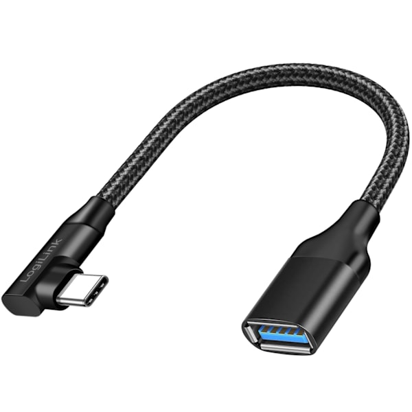 Kulma USB-C-kaapeli USB 3.2 15W 0,2m
