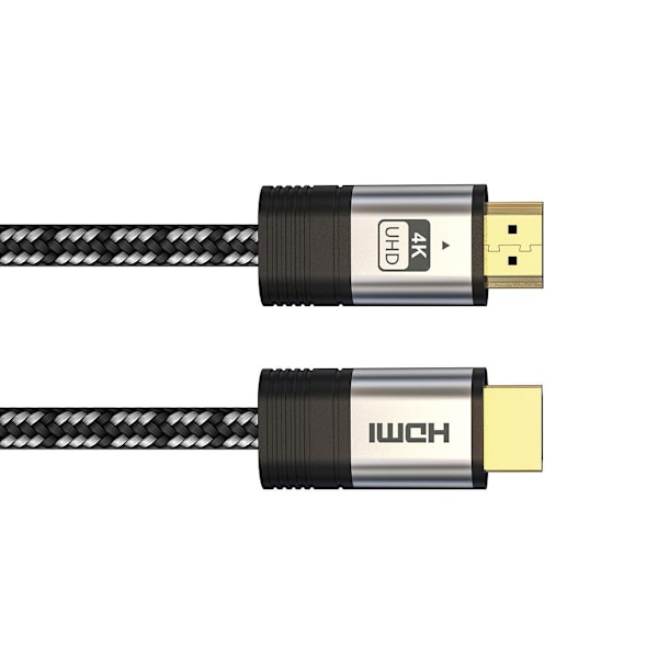 Premium HDMI 2.0 bomullsflätad kabel med guldpläterad kontakt - 4K-video - 10 meter
