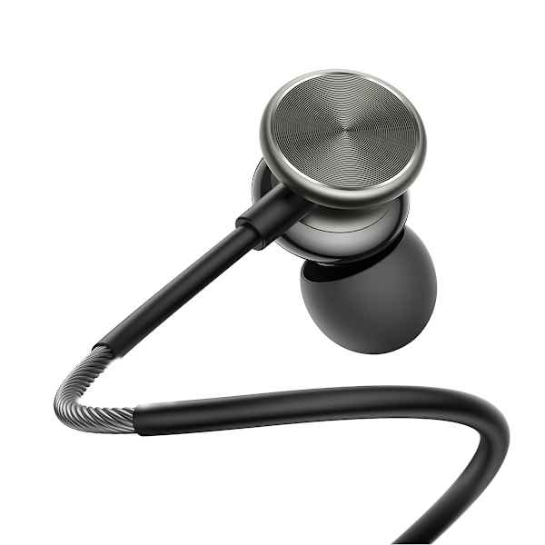 Langalliset in-ear kuulokkeet vahvalla bassolla HiFi Wired Series JR-EW03 tummanharmaa