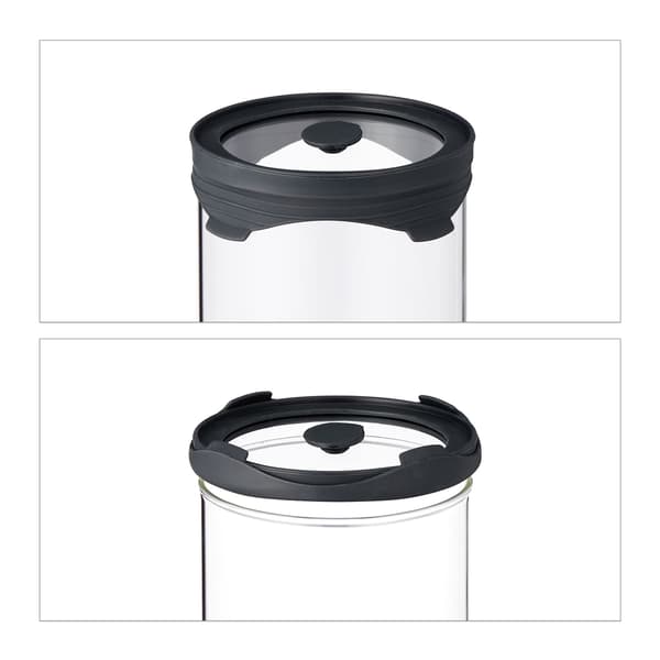 Förvaringsburkar med lock set om 3