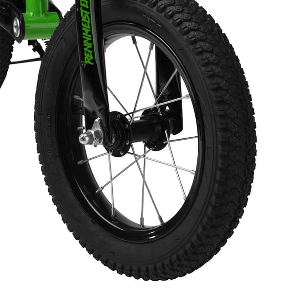 Løbecykel 12" Grøn, Justerbart Sæde & Håndbremse