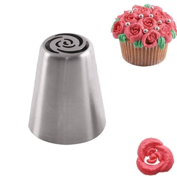 Blomsterformet tyl i rustfrit stål til kagepynt