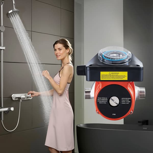 Varmvattencirkulationspump med timer, 38 l/min, 100 W