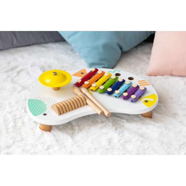 Pöytä soittimilla, musiikkipöytä, symbaalit +18m ECOTOYS