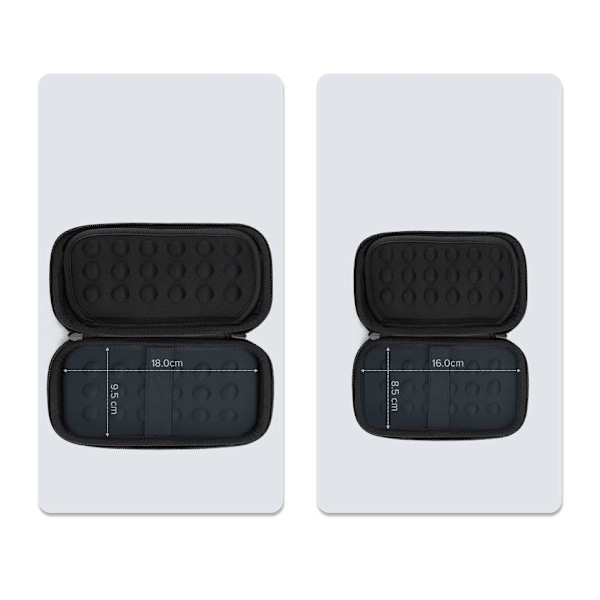 Fodral för hårddisk och GSM-tillbehör 18x9,5x5,5cm svart