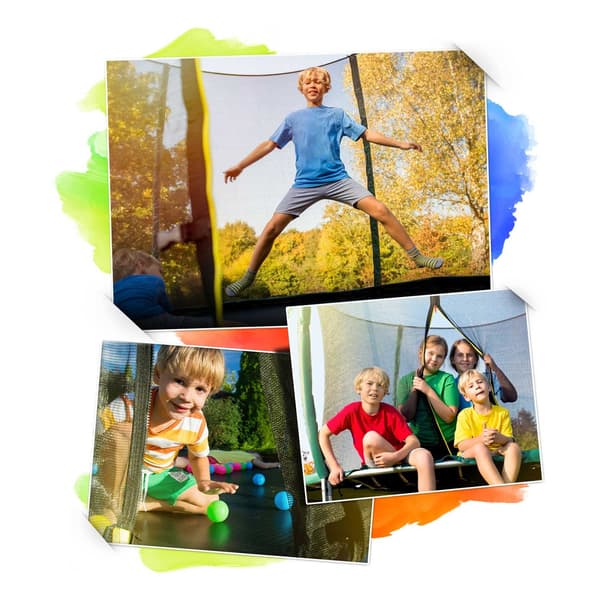 Profileret havetrampolin 14ft/435cm med Neo-Sport internt net