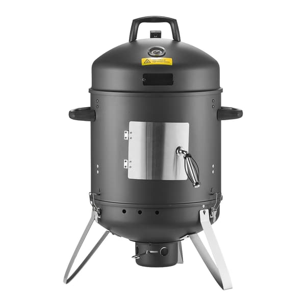 Vertikal kulrøggrill, 16 tommer, 2 riste; Termometer