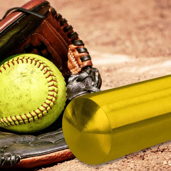 Basebollträ i gyllene aluminium