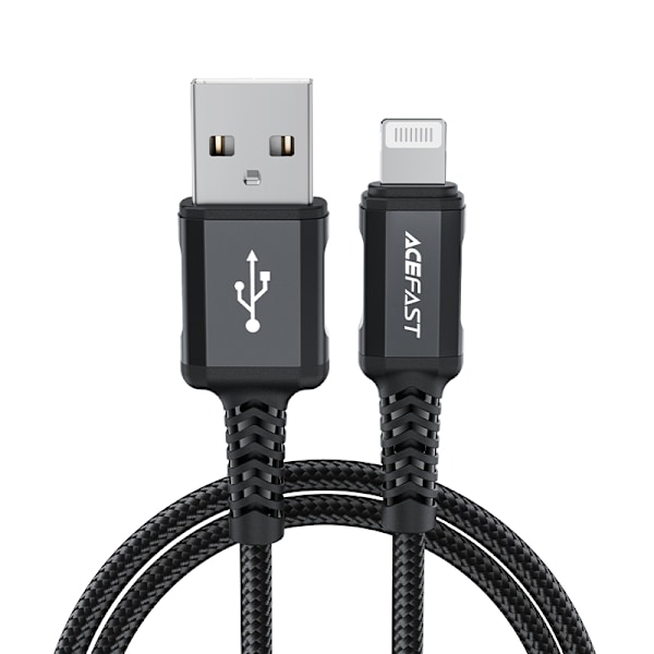MFI-kaapeli iPhonelle USB - Lightning 2.4A 1.8m musta