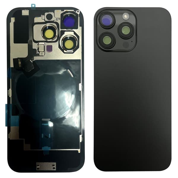 iPhone 16 Pro Bakskal med Smådelar – Svart Titanium
