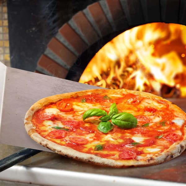 Pizzaskovl i rustfrit stål