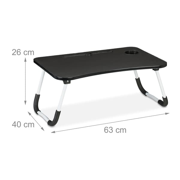 Lap Desk med Tablet & Drink Holder – Sort