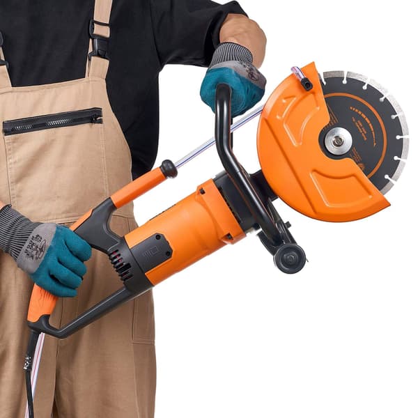 Elektrisk betonsav, 23 cm klinge, våd-tør, 9 cm dybde