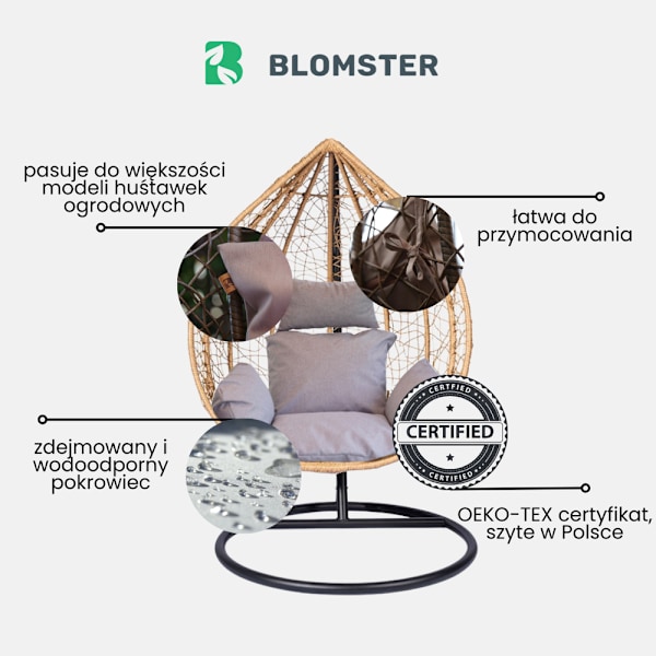 Cocoon riippuva keinutyyny - beige