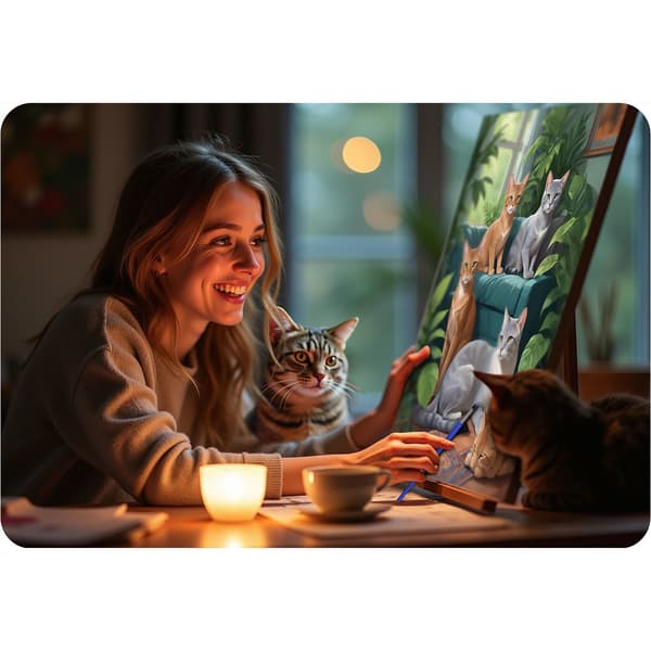 Maalaus numeroilla 40x50 cm Massido Cats