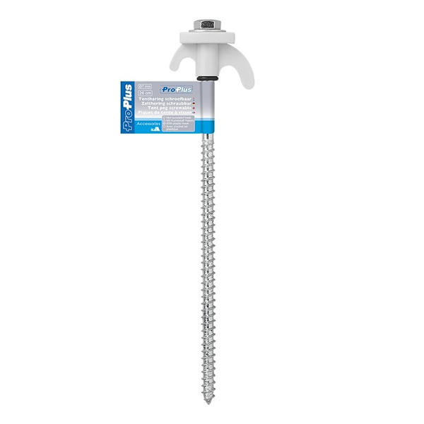 Telttatappi 20cm metallikierrettävä muovikoukulla