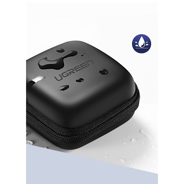Etui til høretelefoner og GSM tilbehør 8x8cm sort
