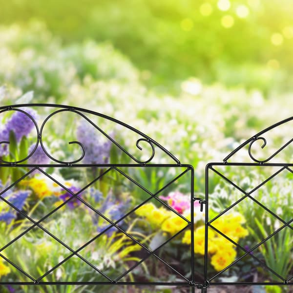 metal blomsterbed hegn i 6 dele