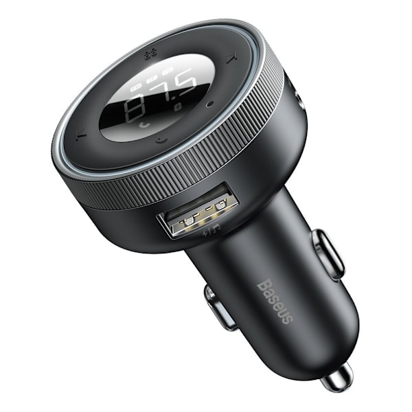 FM-sender, MP3-afspiller, LED-biloplader 2x USB Bluetooth, sort