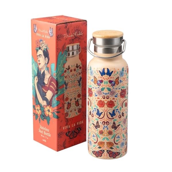 Rustfri stålflaske 500ml - Frida Kahlo Long Lev Life Design