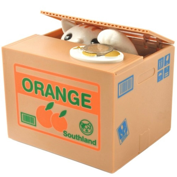 Batteridriven spargris - kattunge 22468