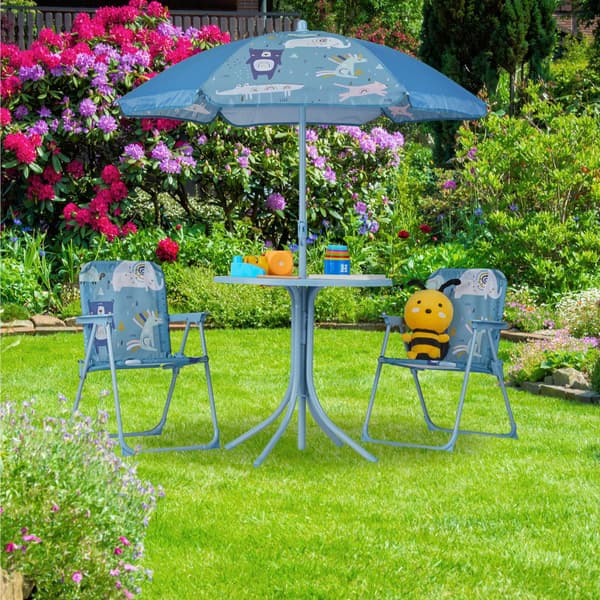 Camping Siddegruppe for børn med parasol