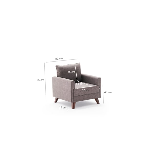 1-Sid Sofa Bella Lænestol - Brun