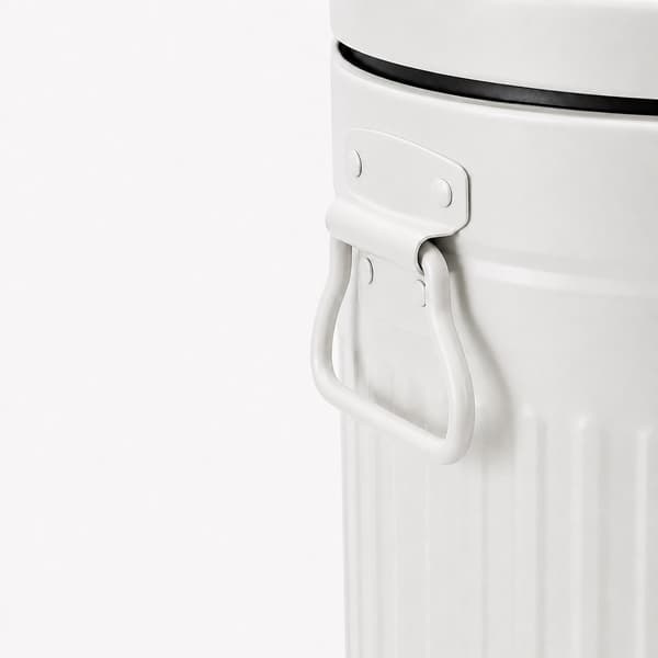 Vit retro pedalhink för badrum, 5 liters kapacitet