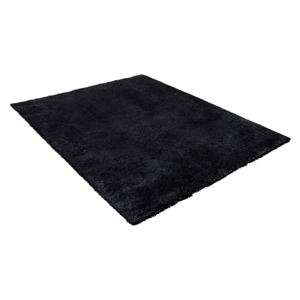 Plys Shag tæppe 2,4x3,2 m, skridsikkert, sort
