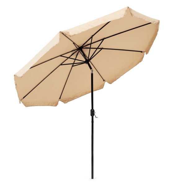 Trädgårdsparaply stor 3m diagonal bruten med en vev beige