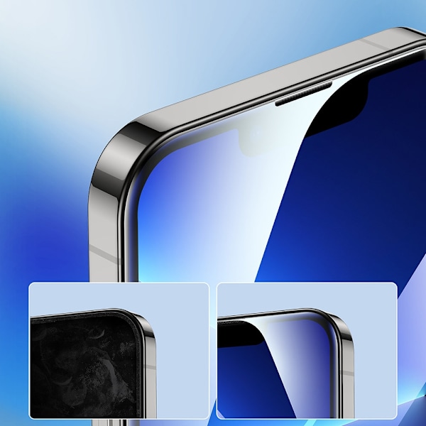 Fuldskærms hærdet glas til iPhone 14 Plus med gennemsigtig ramme Knight 2.5D TG