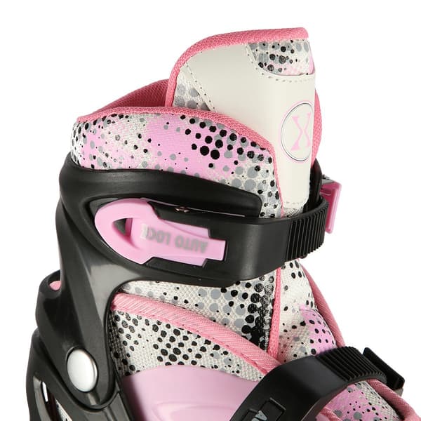 Inline/skøjter, 4-i-1, lyserød, størrelse S (31-34)