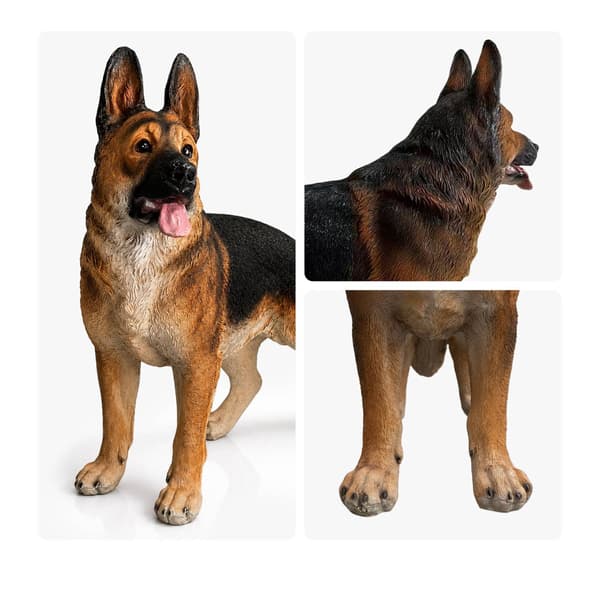 Havestatue af schæferhund, polyresin, 114 cm