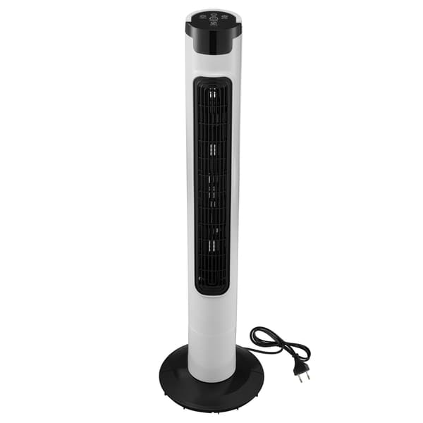 Tårnventilator, 50 oscillationer, fjernbetjening, 7,5 timer
