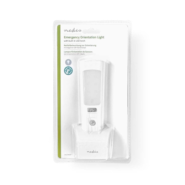 Orientering LED Lys og Torch | Strømforsyning | 220 - 240 V AC 50 Hz | 1.3 W | Opladningsbar | Lysområde: 3 m | Stråler Vinkel: 71 ° | LED Lygte