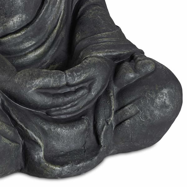 Grå, vintage-lignende Buddha-statue 70 cm