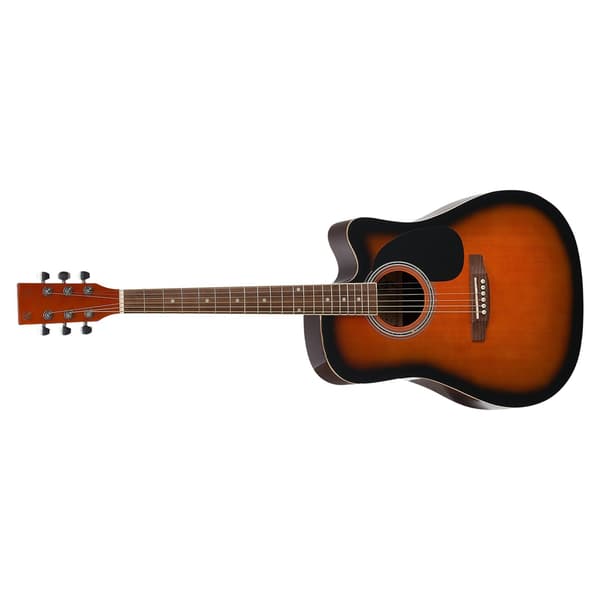 41-tums Cutaway akustisk gitarrpaket, gigbag, Sunburst