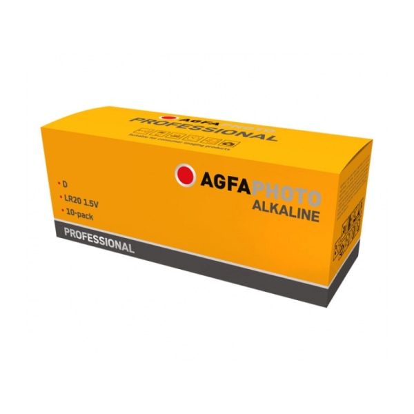AGFAPHOTO Professional Mono D -akku 1,5 V alkali (10 kpl)
