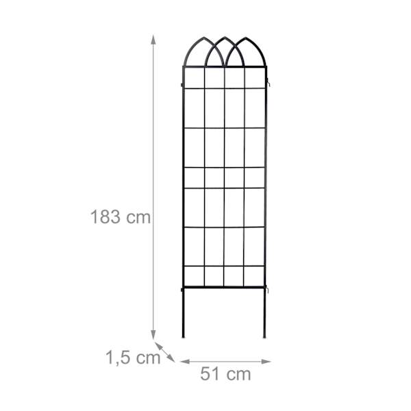 Klätterstöd i metall, set om 2