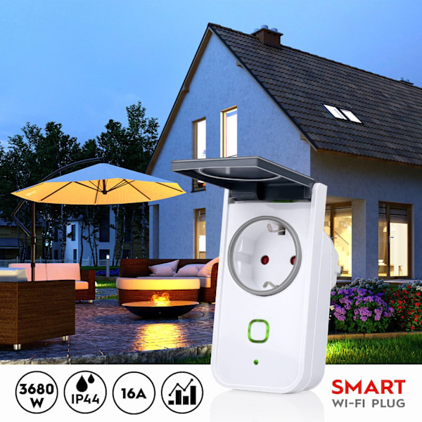 WiFi Smart Plug Outdoor 3680W + Energiamittaus