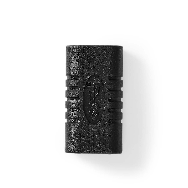 USB-C™ Adapter | USB 3.2 Gen 2 | USB-C™ Hona | USB-C™ Hona | 4K@60Hz | 10 Gbps | Rund | Nickelplaterad | Svart | Kuvert