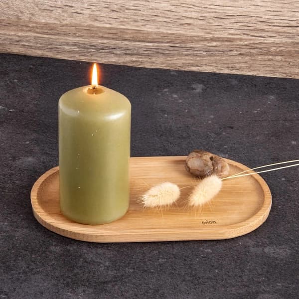 Ovalt snacksfat i bambu, 19x10,5 cm