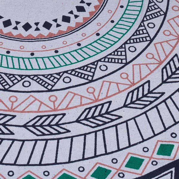 Rund matta med mandaladesign