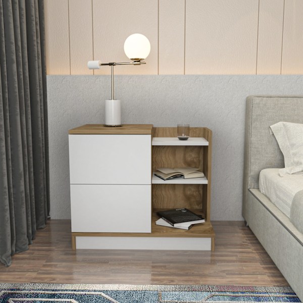Natbord Rena - Hvid, Eg