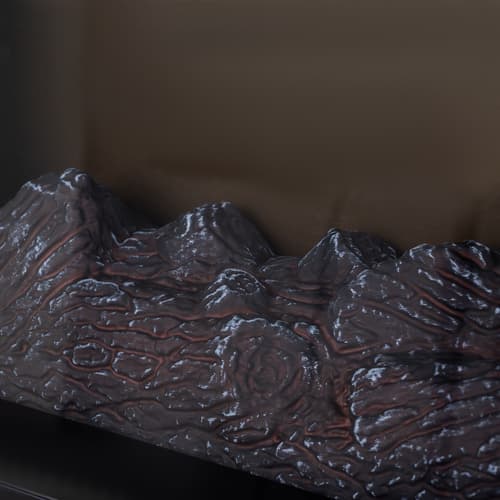 Elvärmare med 3D-flameffekt, 2000W, fjärrkontroll