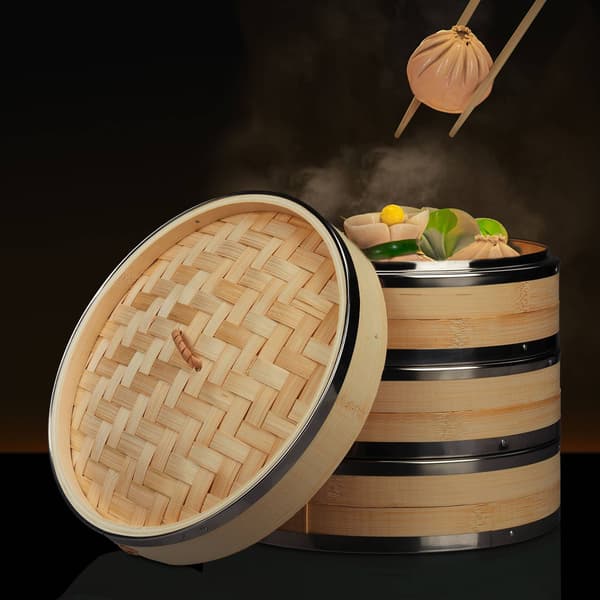 Bamboo Steamer 3 Tier