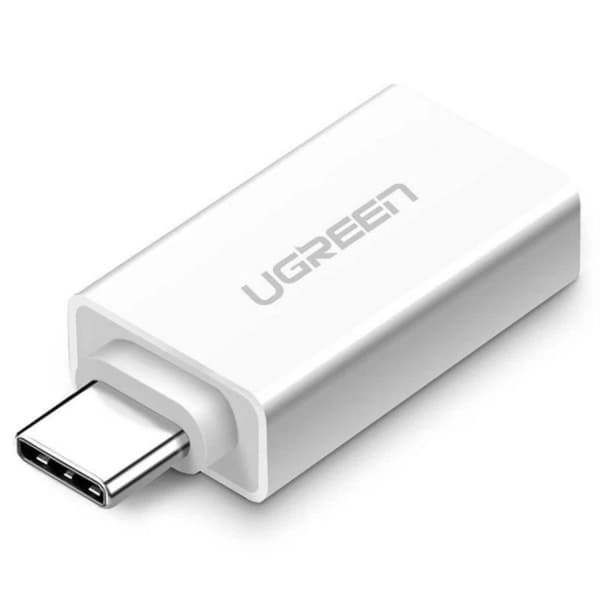UGREEN USB-C–USB-A 3.0 -sovitin - valkoinen
