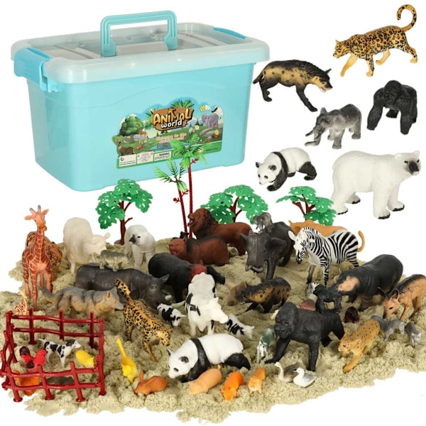 Figurer zoo dyr sæt af 59 el.