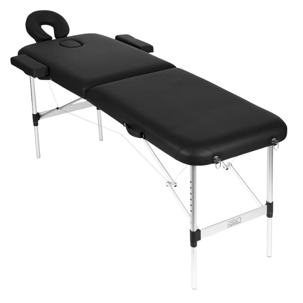 Aluminium 2-delat hopfällbart massagebord med väska